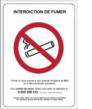 Signal d'interdiction de FUMER  format A3