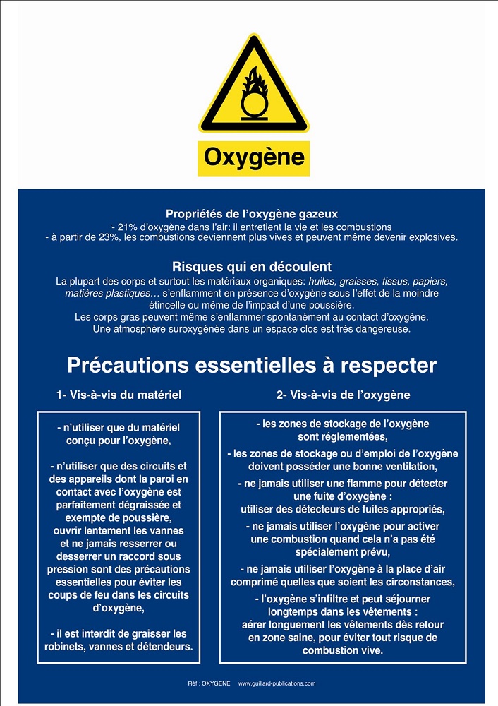 Consignes OXYGENE Prcautions  prendre - OXY