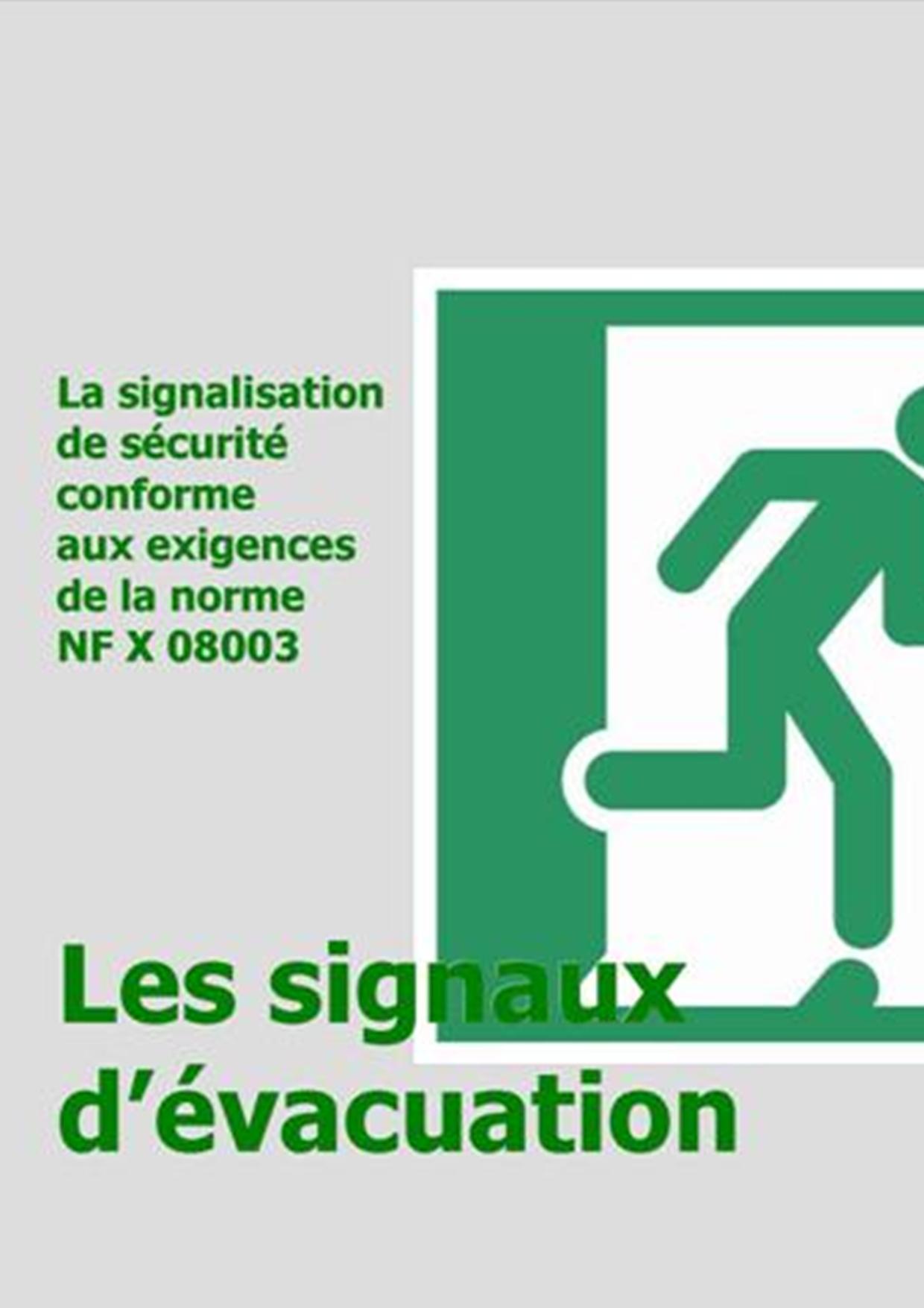 Panneaux de signalisation d'vacuation